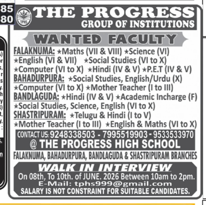 Hiring teaching staff