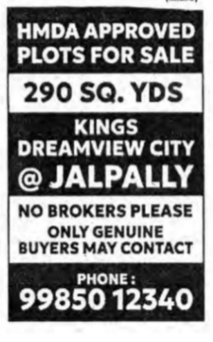 HMDA Approved Plots for sale– Jalpally