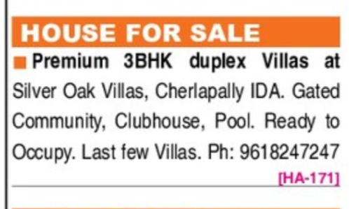 HOUSE FOR SALE