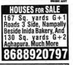 Houses for Sale in Nampally & Aghapura