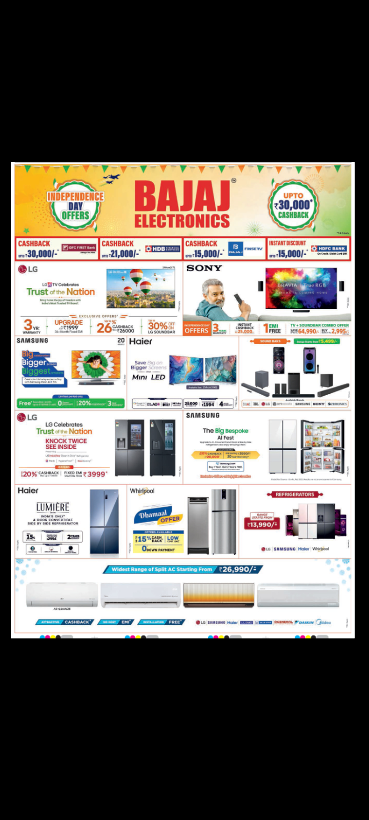 Independence Day Home Appliance Offers in - Bajaj Electronics