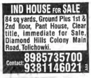 Independent House for sale
