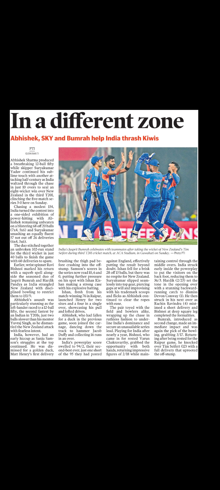 India Thrash Kiwis: Abhishek, SKY, and Bumrah Shine 🏏🇮🇳