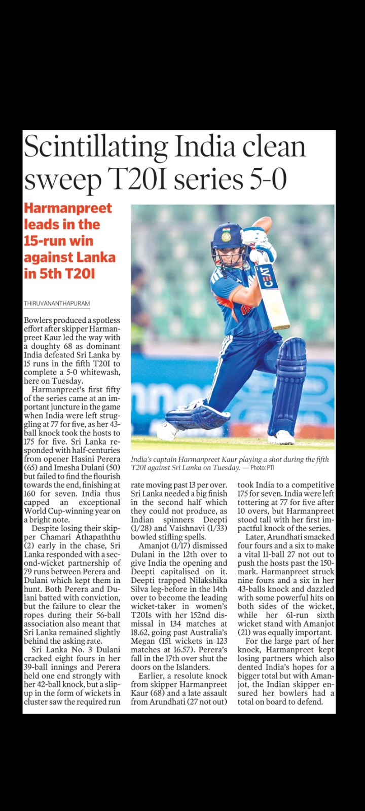 🏏 India Women Seal Clean Sweep Against Sri Lanka Women