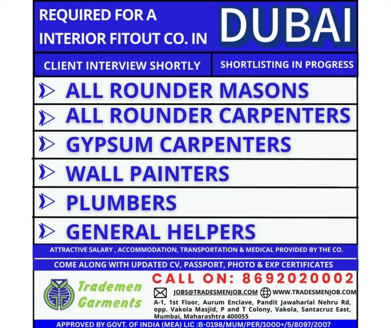 Interior Fitout Roles in Dubai