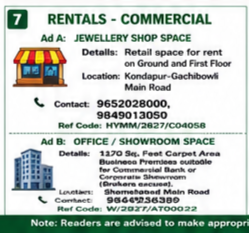 Jewellery Shop Space for Rent