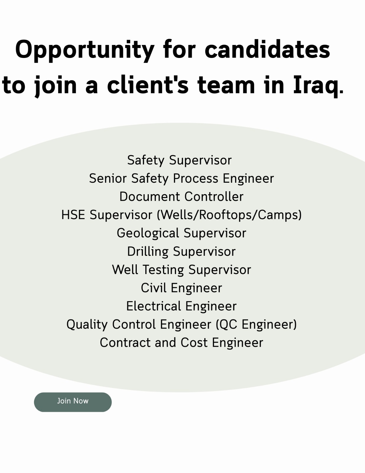 Job Opportunities – Iraq | Oil & Gas Sector
