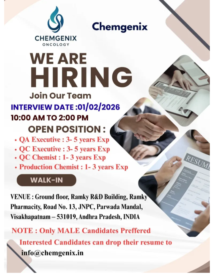 Job opportunity in vizag
