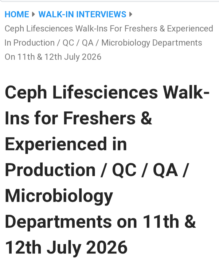 job opportunity for Freshers & Experienced
