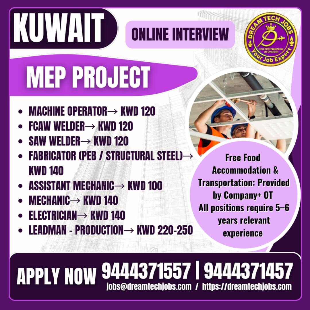 Job Opportunity in Kuwait