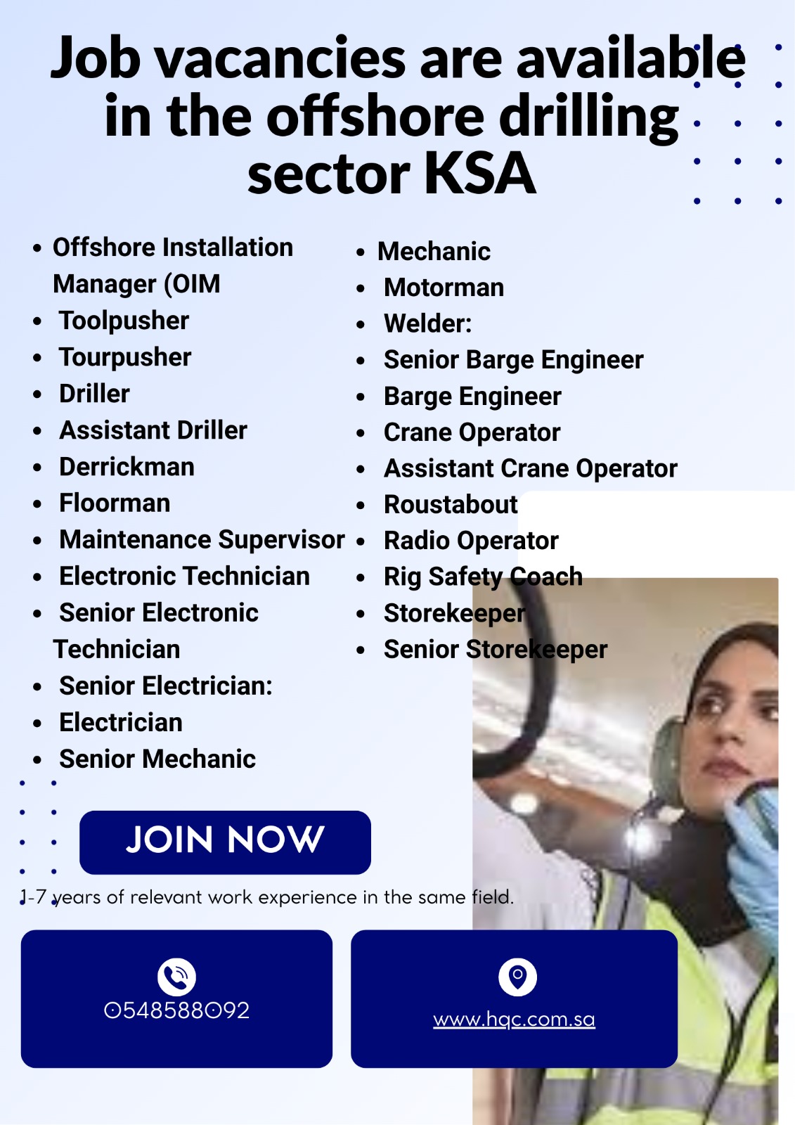 Job Vacancies for Offshore Drilling Sector in KSA