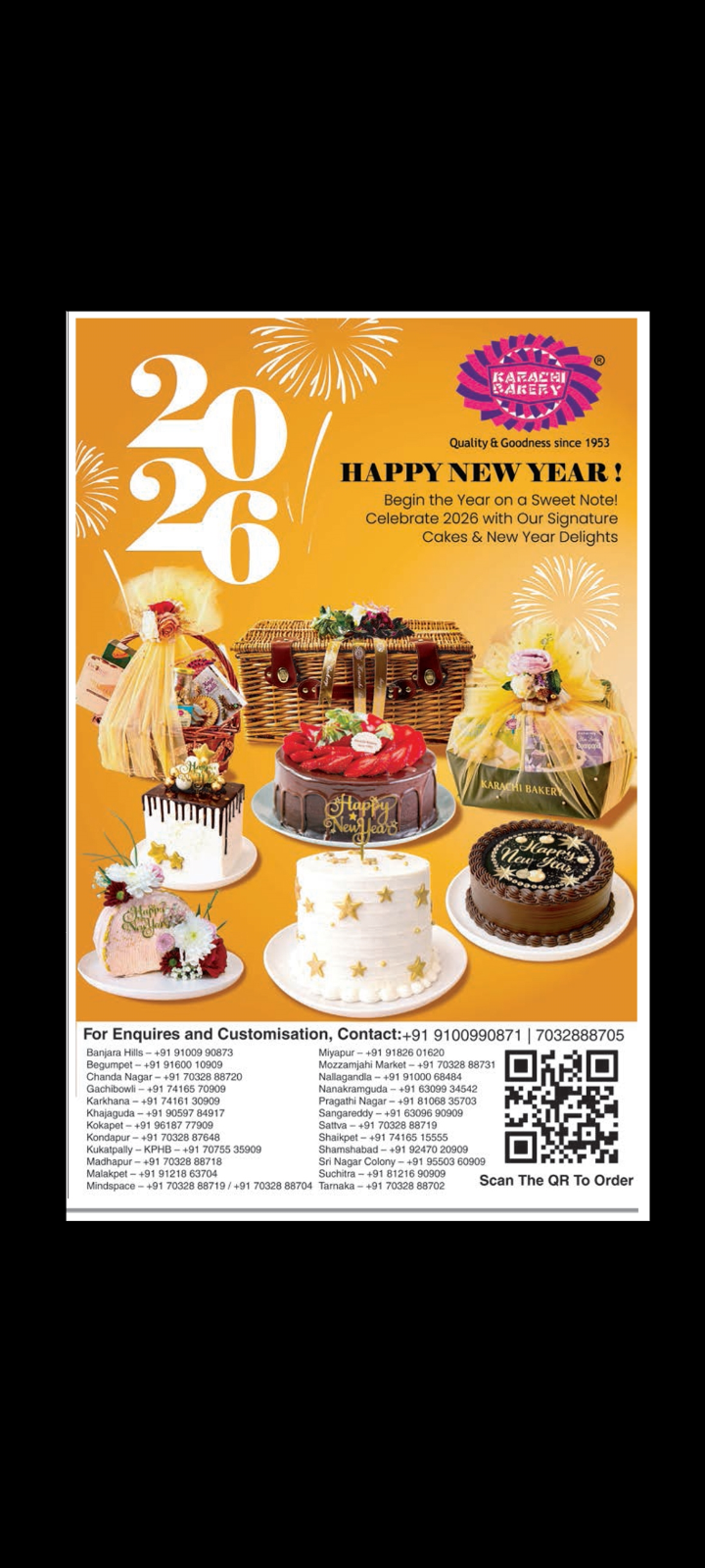 🎉 Karachi Bakery – Happy New Year 2026 Celebrations 🎂