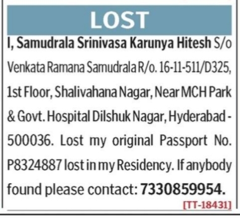 Lost Document