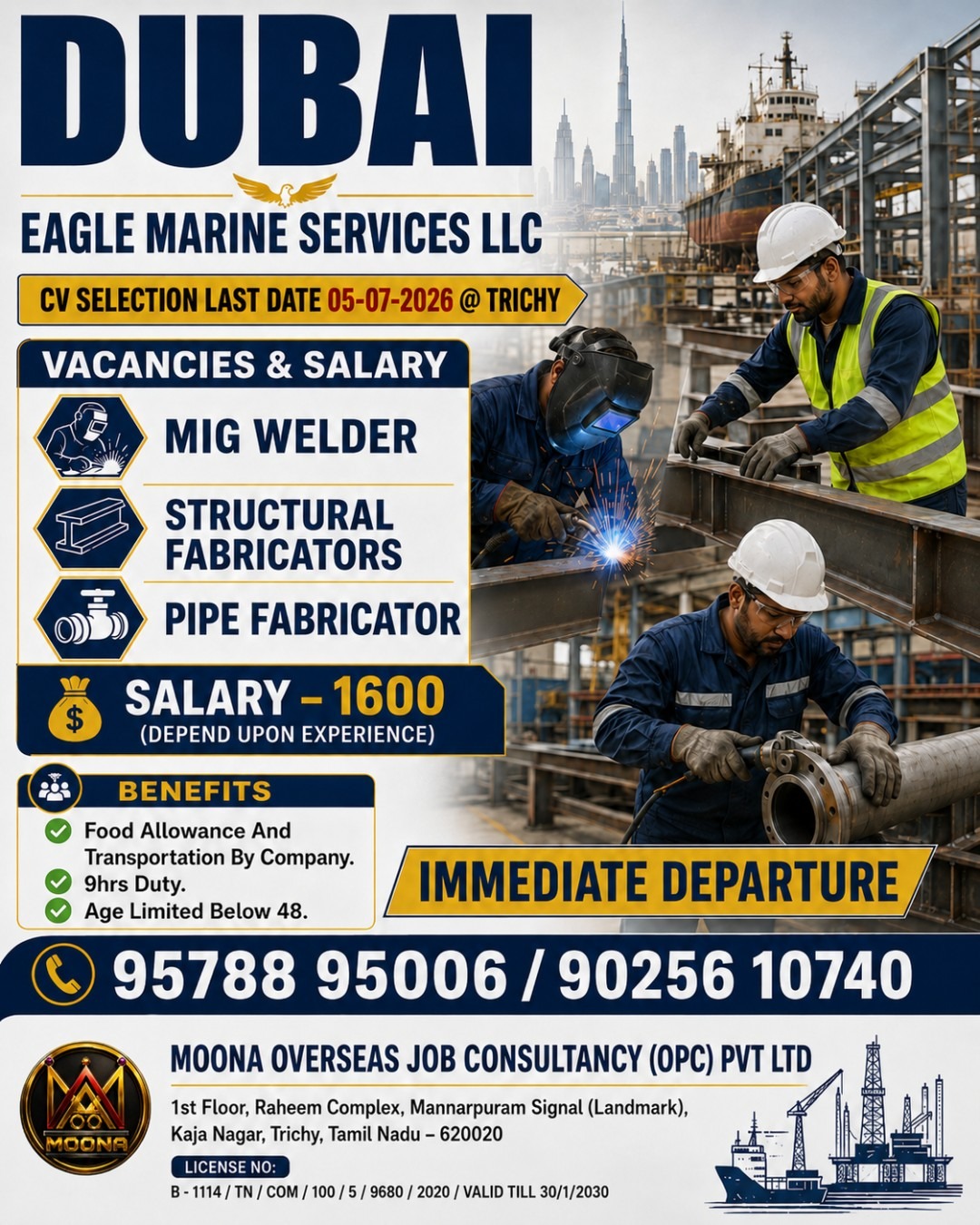 Marine Services & Fabrication required in Dubai 🇦🇪