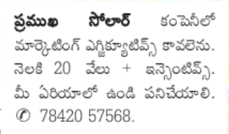 Marketing Executives required in Hyderabad