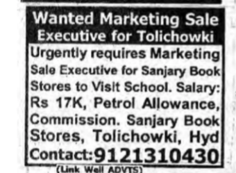 Marketing Sale Executive Required
