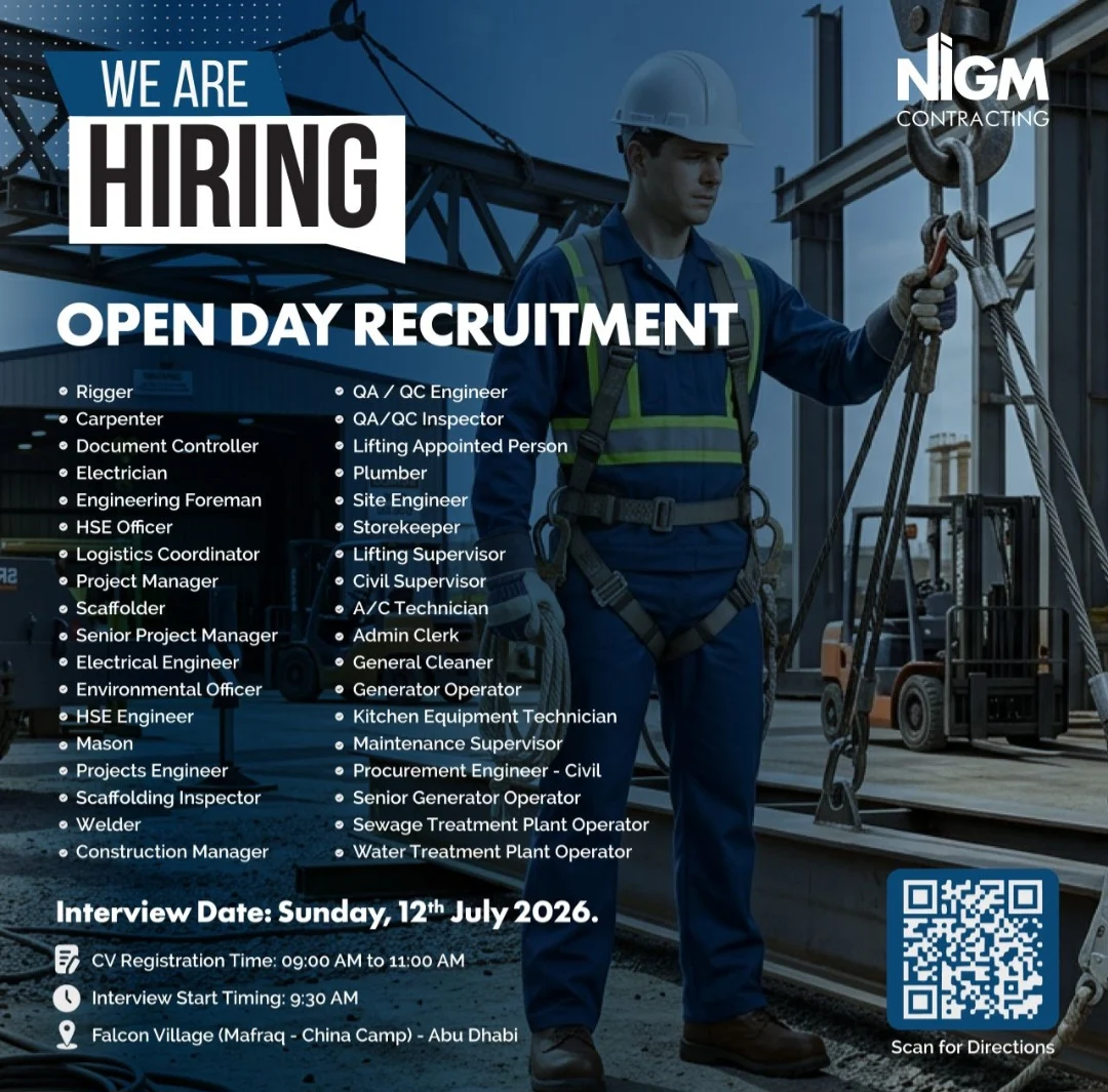 Mass Open Day Recruitment in UAE