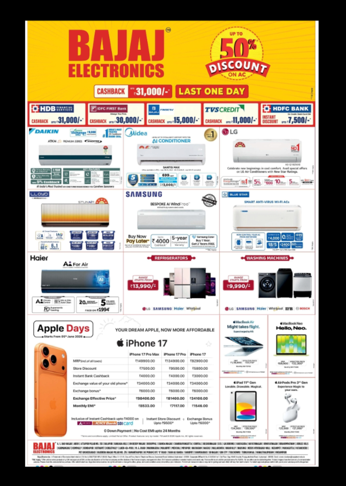 🎉 Mega Savings at Bajaj Electronics!!!
