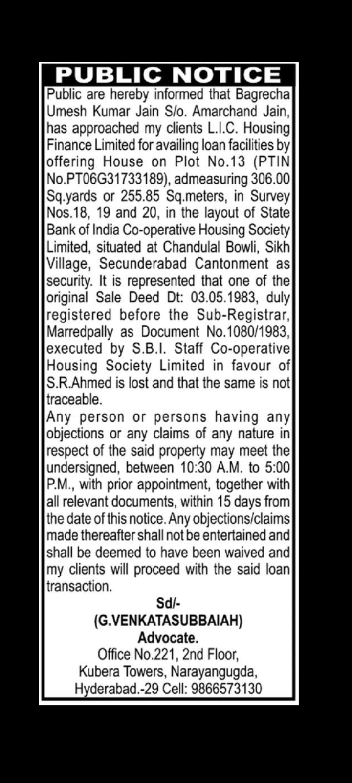 Missing Property Title Deed Alert