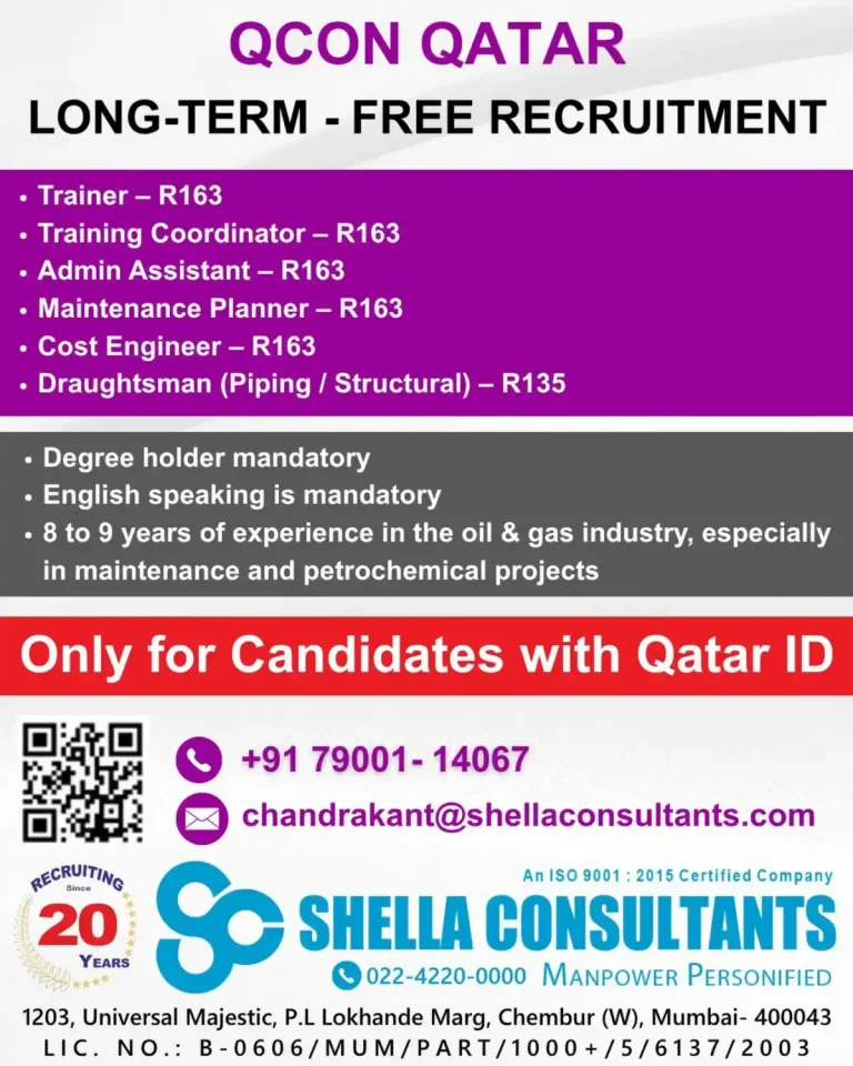 multiple job openings in Qatar