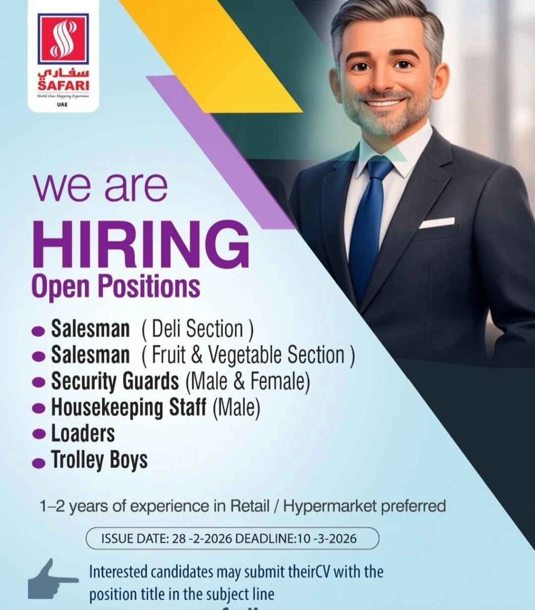 Multiple Job Openings in UAE