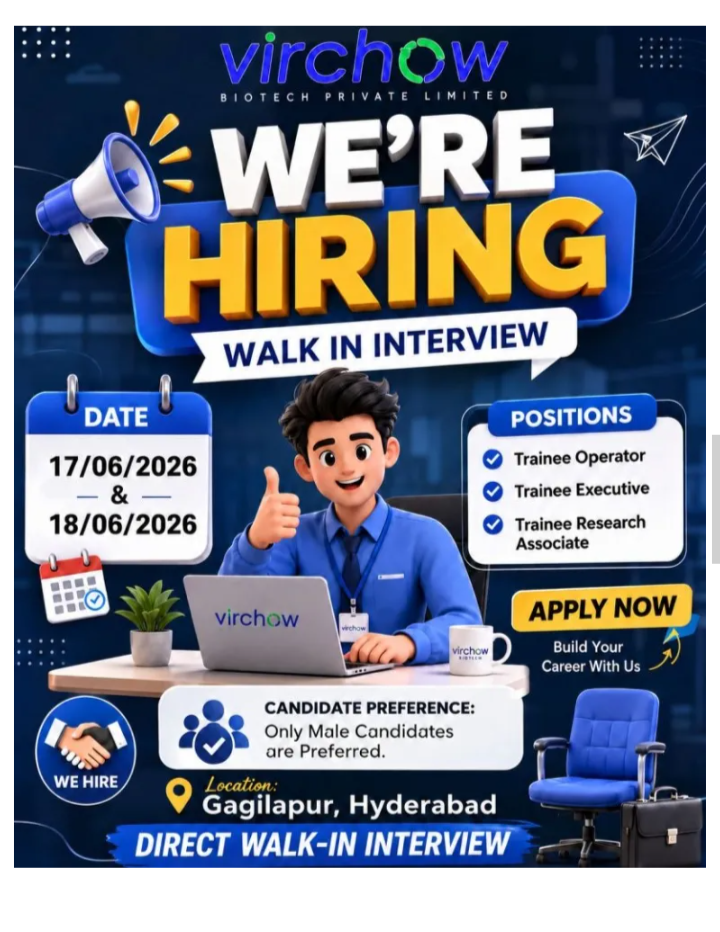 multiple Job Vacancies at Virchow Biotech