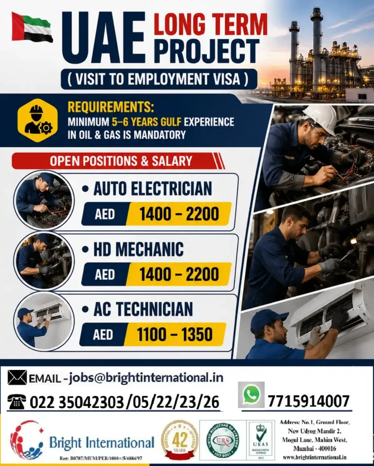 multiple job vacancies in UAE