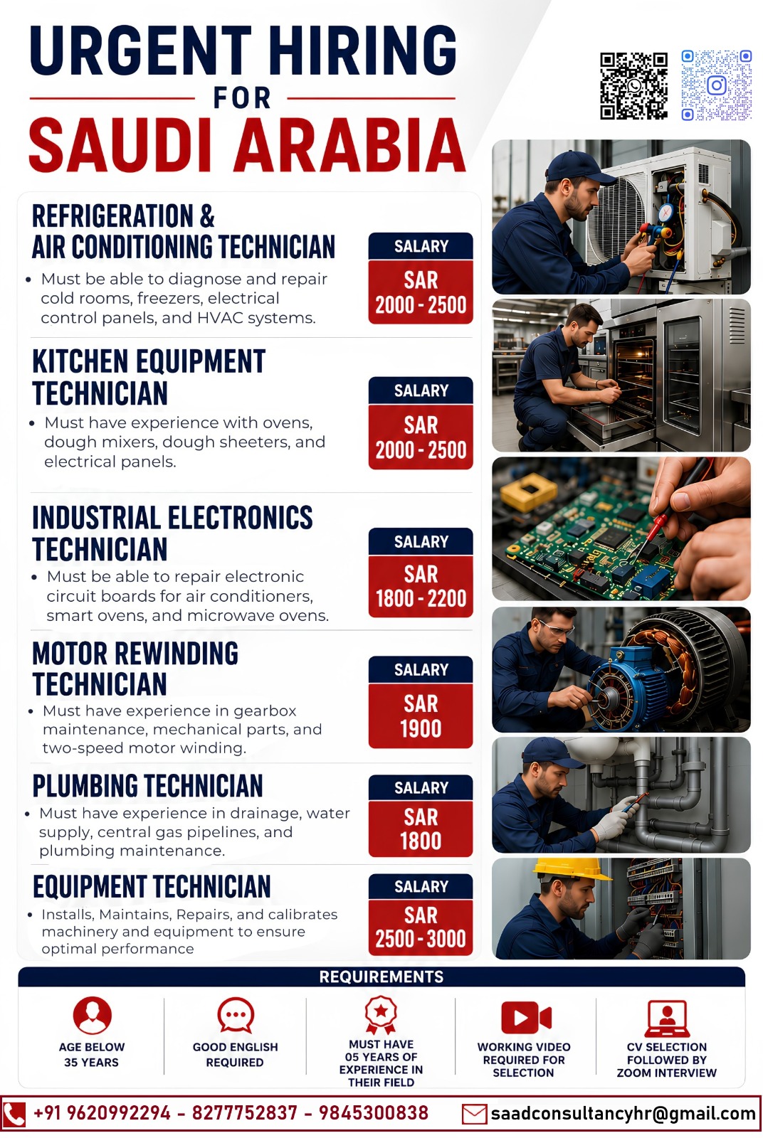 Multiple Jobs Required in Saudi Arabia 🇸🇦