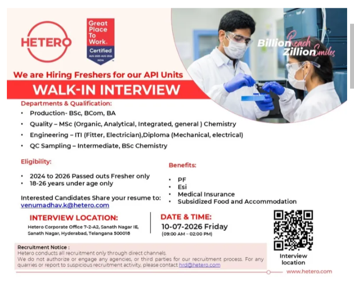 multiple pharma vacancies