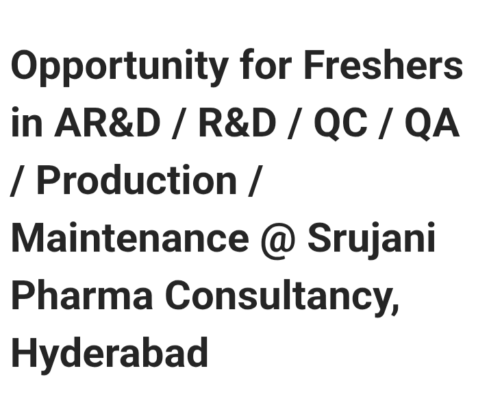 Multiple vacancies at multiple departments for freshers