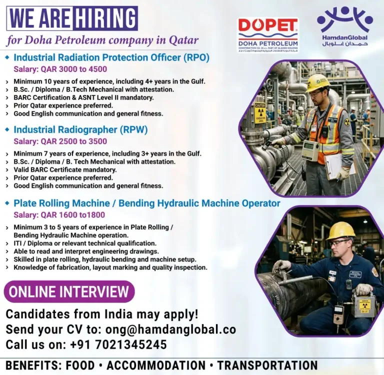 multiple vacancies in Qatar
