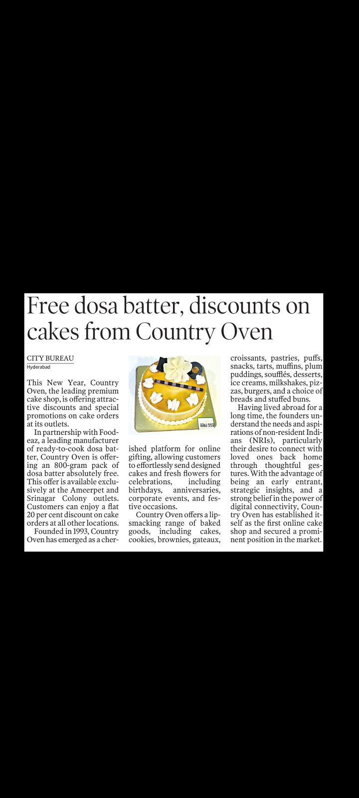 🎉 New Year Special Offers from Country Oven – Hyderabad