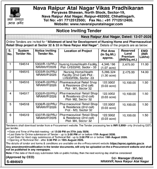 Notice Inviting Tender