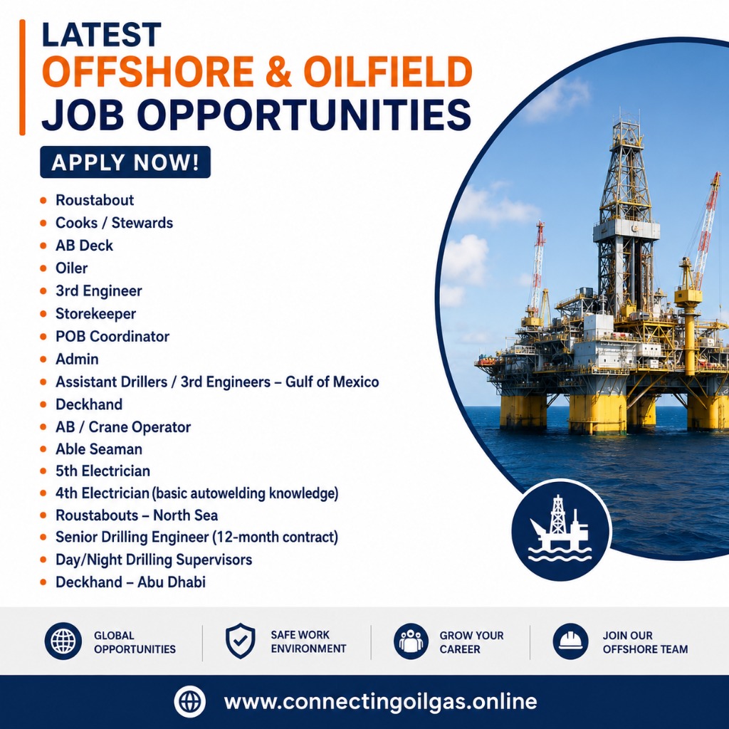 OFFSHORE & DRILLING JOB OPENINGS – APPLY NOW 🌍