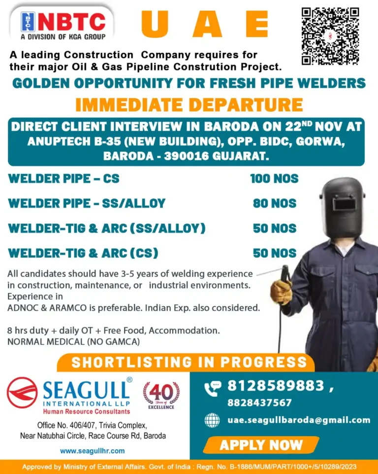 Oil & Gas Pipeline Project Welders