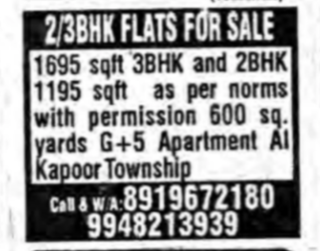 Permitted 2/3 BHK Township Apartments for sale