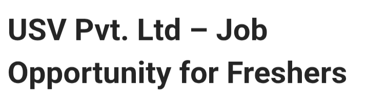 pharma job opportunity