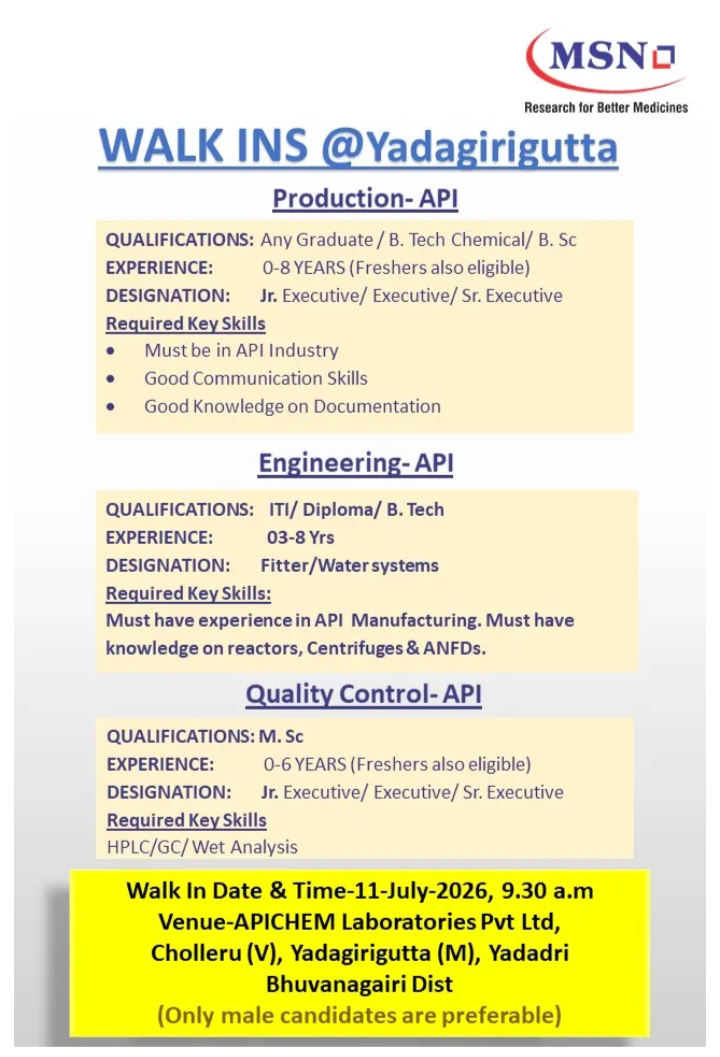 pharma jobs opportunity