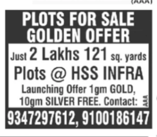 Plots for Sale – HSS Infra