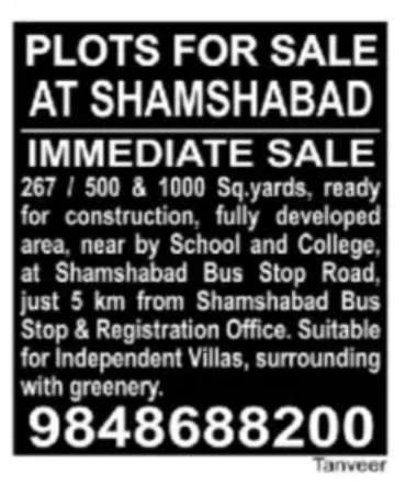 Plots for sale