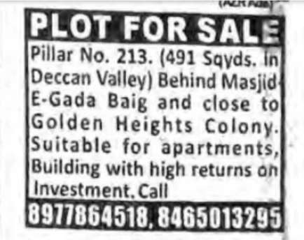 Plots for sale