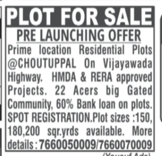 Pre-Launching Plot Offer