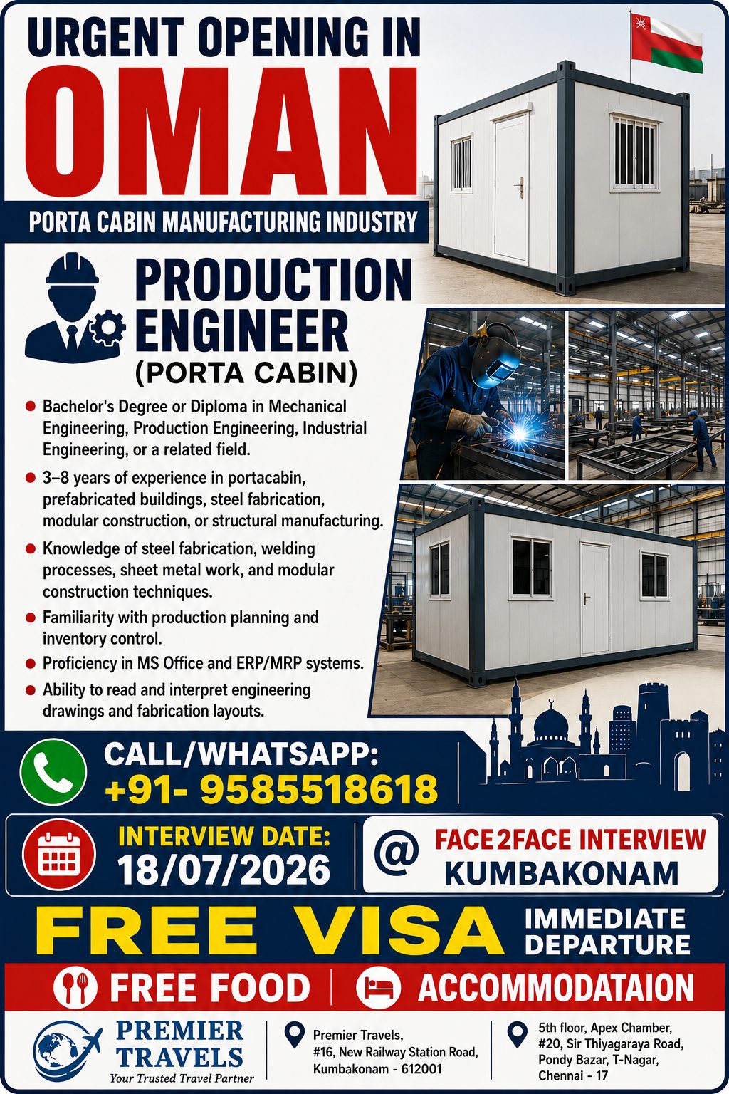 Production Engineers Required in oman