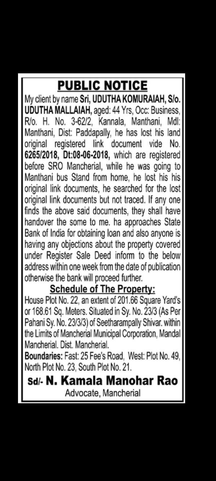 Public Notice: Lost Land Original Link Document 📜