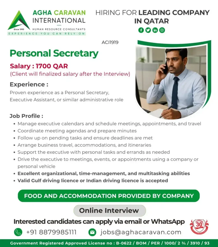 Qatar – Personal Secretary