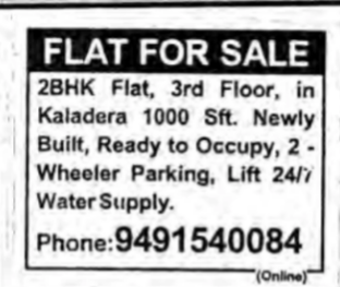 Ready-to-Occupy 2 BHK for sale in kaladera