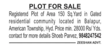 Registered Plot for Sale