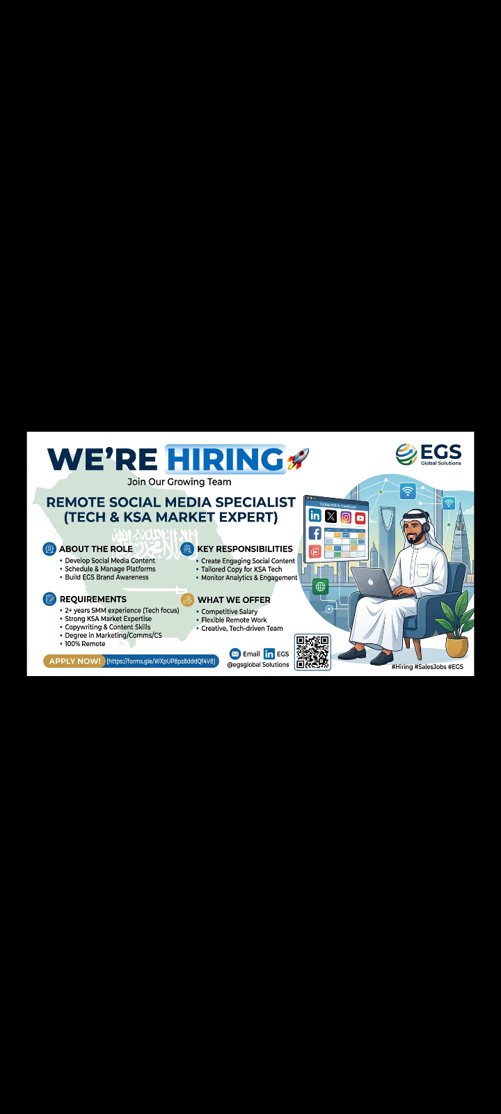 Remote Social Media Specialist Required (KSA Market) | EGS