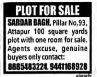Residential Plot  for sale in Attapur