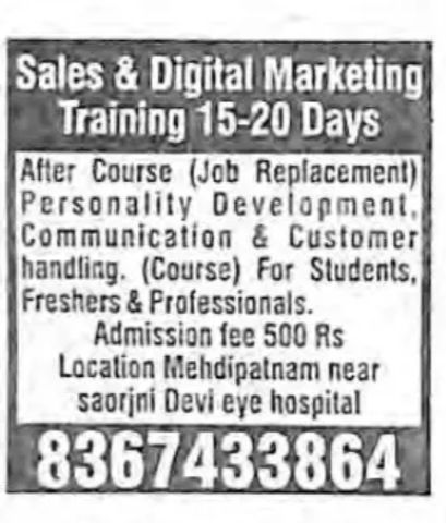 Sales & Digital Marketing Training